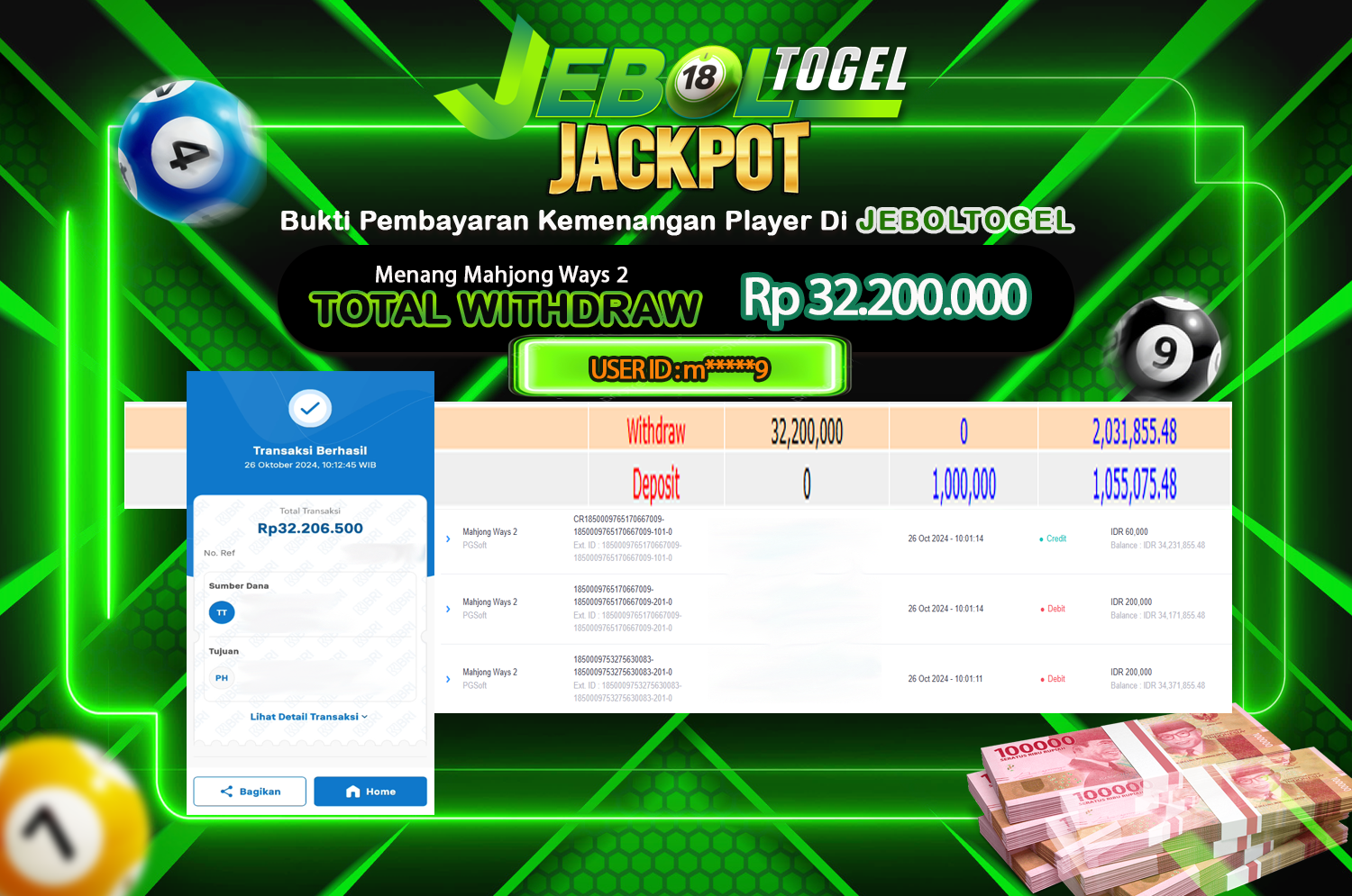 Bukti JP ( 26 Oktober  2024 ) Lunas 32,200.000, -