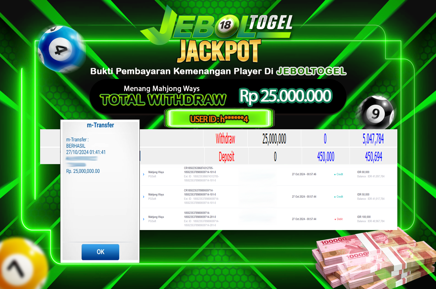 Bukti JP ( 27 Oktober  2024 ) Lunas 25.000.000, -